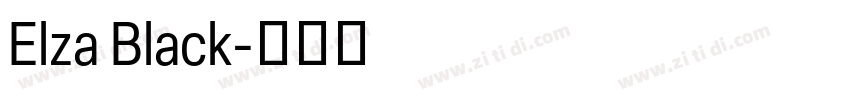 Elza Black字体转换